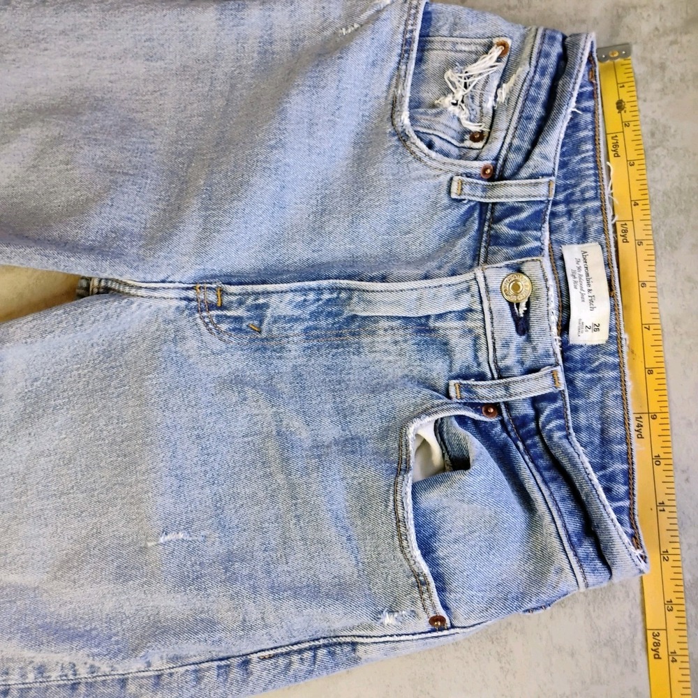 Abercrombie &‎ Fitch Jeans 90s Relaxed High Rise Curve Love 26/2S Medium Wash - Picture 10 of 10
